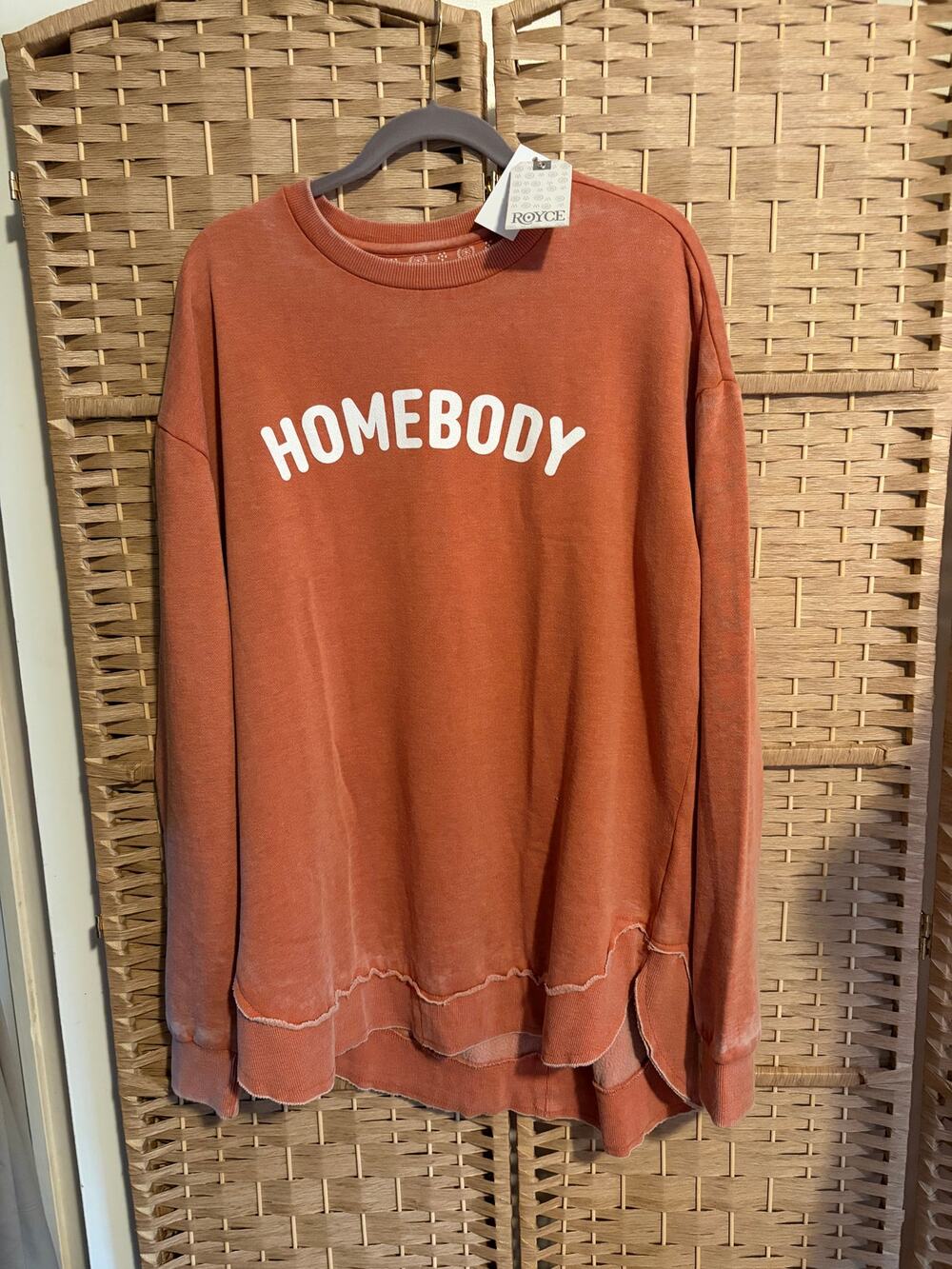 "HOMEBODY" by Royce Brand, NWT. Burnt Orange, Size 2XL